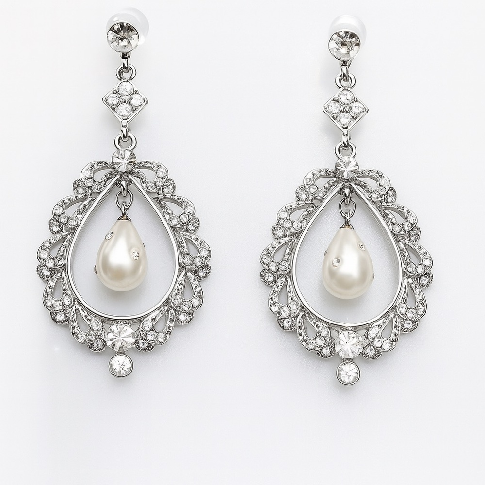 Crystal Elegance Teardrop Earrings